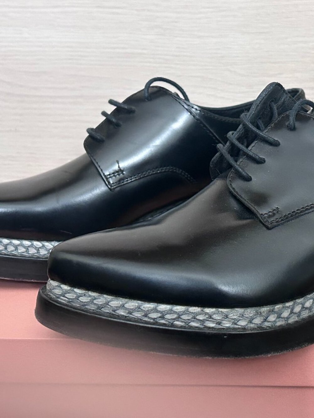 Acne Studio Pointed Lark Platform Derbys Lace Up Oxford EU 37 Made In Italy